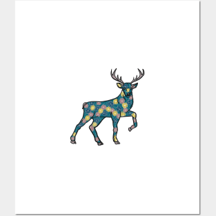 Flower Stag Posters and Art